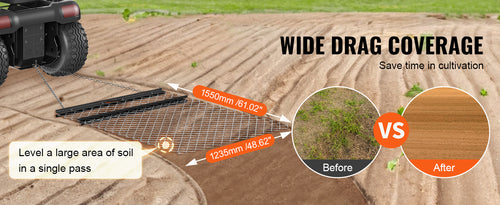 LANDSCAPE DRAG, LEVELER, HARROW 48