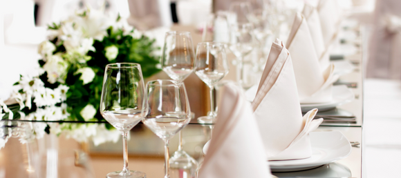 A set wedding table.